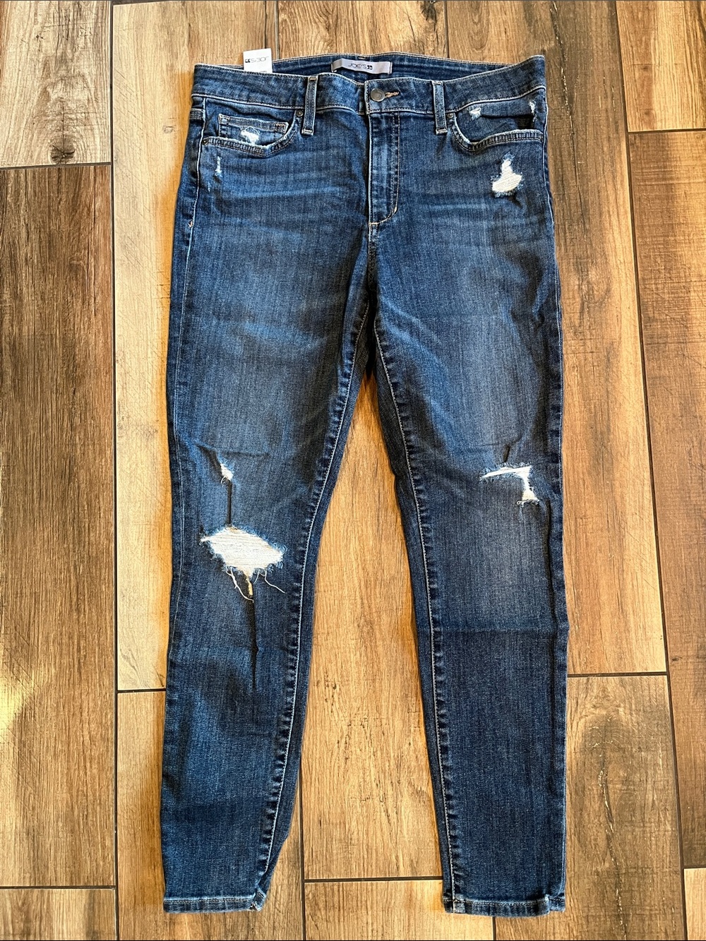 Joe's Jeans Dark Indigo Distressed Skinny Jeans